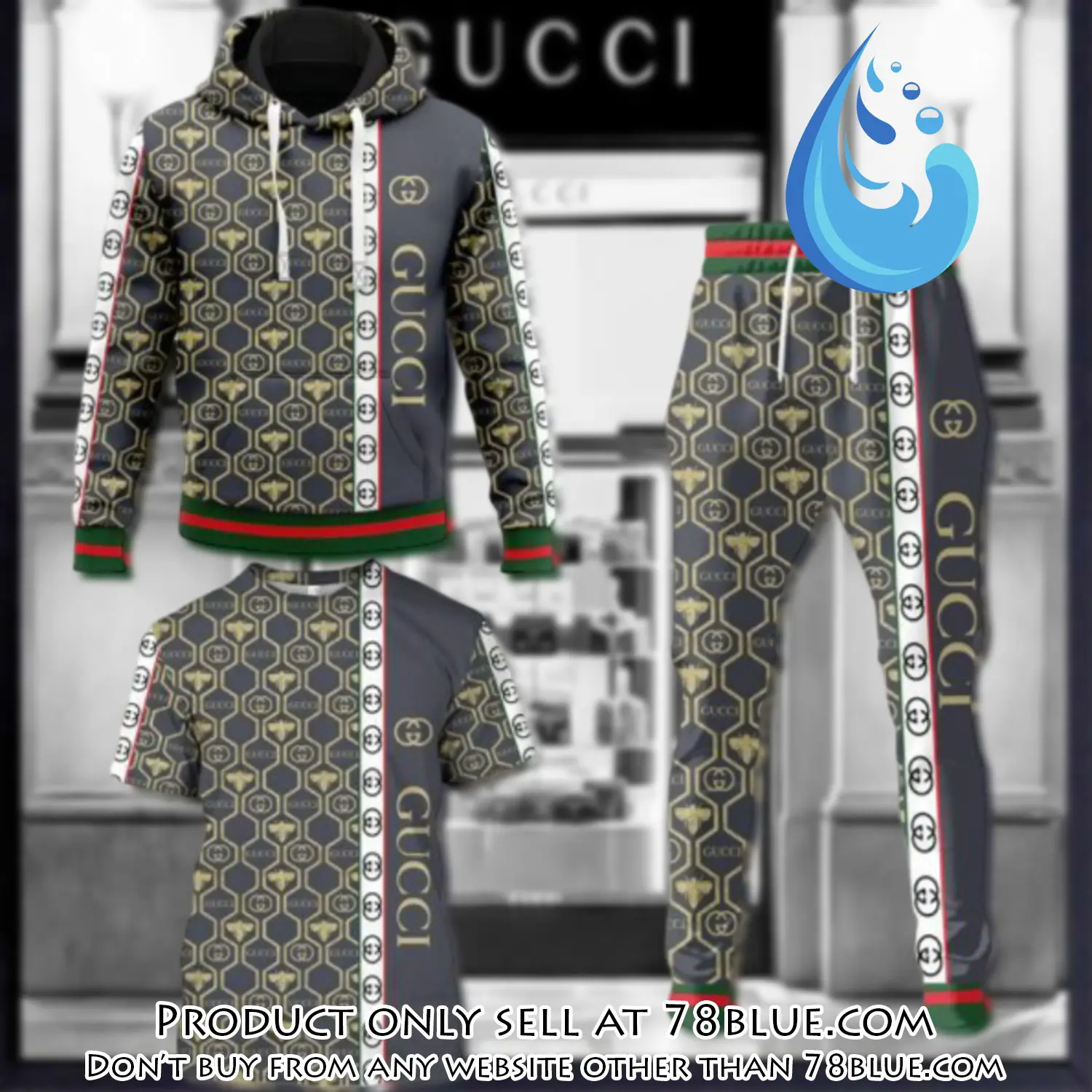 Gucci luxury brand combo tshirt hoodie long pants set trending 24 outfit sport lcs1034 78b0508585